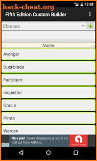 Fifth Edition Custom Builder screenshot