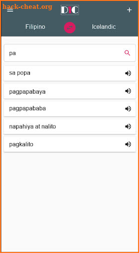 Filipino - Icelandic Dictionary (Dic1) screenshot