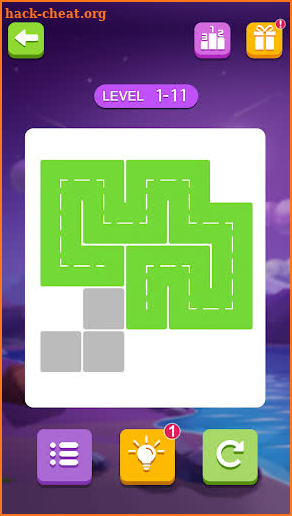 Fill Square:one line puzzle screenshot