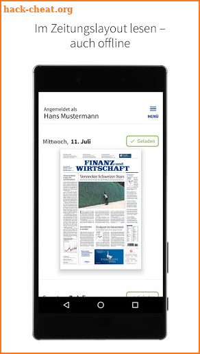 Finanz und Wirtschaft E-Paper screenshot