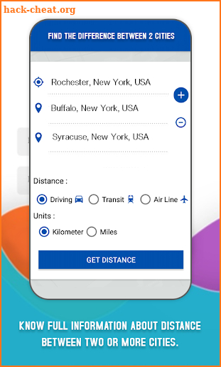 Find Distance Between Cities screenshot