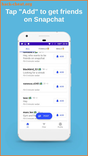 FindFriends for Snapchat screenshot