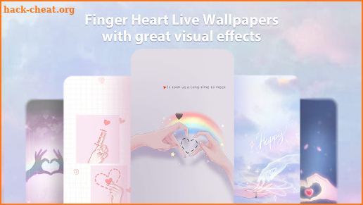 Finger Heart Live Wallpaper & Launcher Themes screenshot