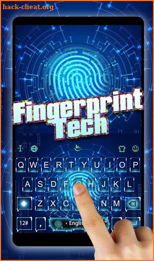 Fingerprint Tech Keyboard Theme screenshot