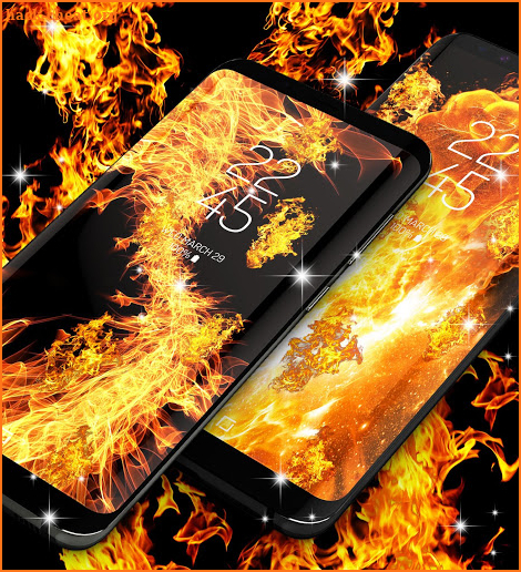 Fire flames live wallpaper screenshot