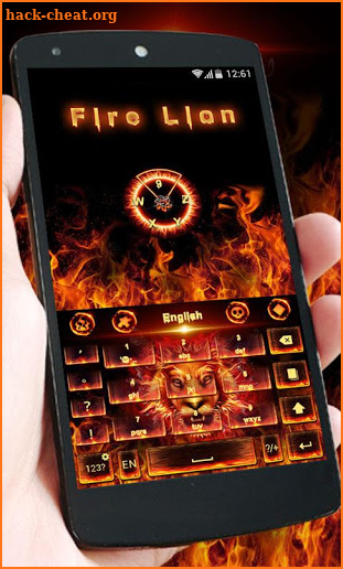 Fire Lion  GO Keyboard  Theme screenshot