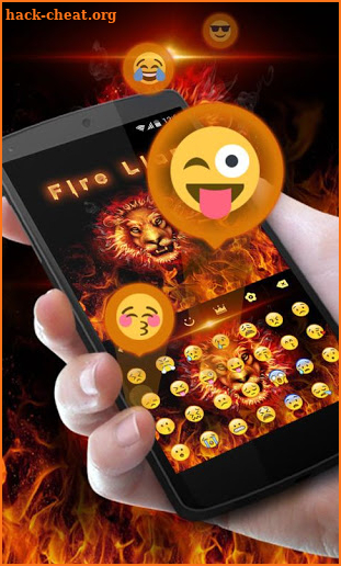 Fire Lion  GO Keyboard  Theme screenshot