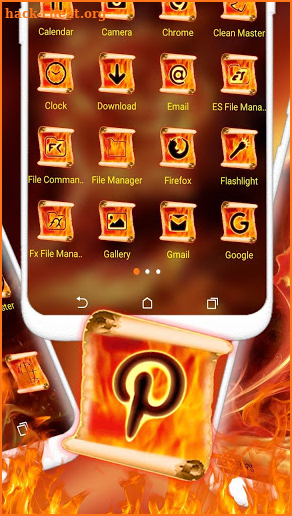 Fire Rose Butterfly Launcher Theme screenshot