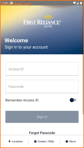 First Reliance Bank screenshot