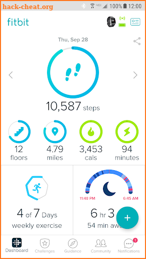 Fitbit screenshot