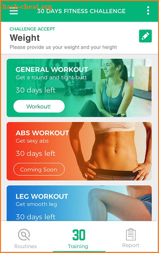 Fitness Challenge for 30 days - Multiple Levels screenshot
