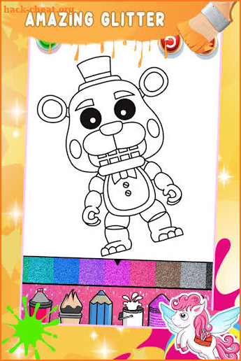 Five coloring nightmare scary screenshot