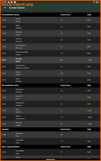 Fixed Matches Correct Score Ht screenshot