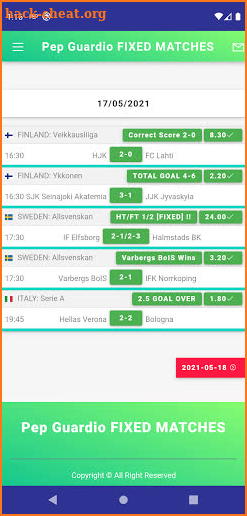 FIXED MATCHES | PEP GUARDIO screenshot