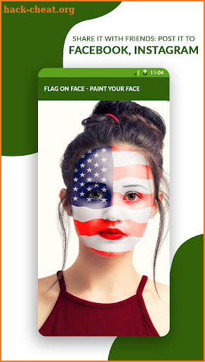 Flag Face App Free: Paint Flag on Face screenshot