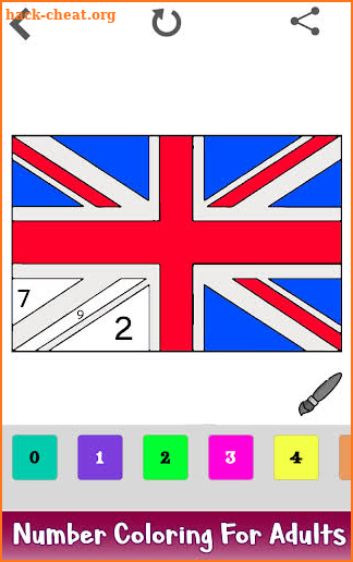 Flags Color by Number - Oil Paint + Glitter Book screenshot