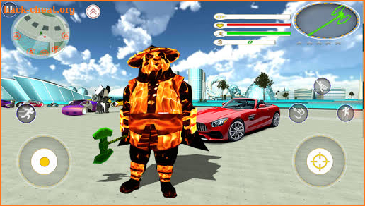 Flame Panda Rope Hero - Super Gangster Panda screenshot