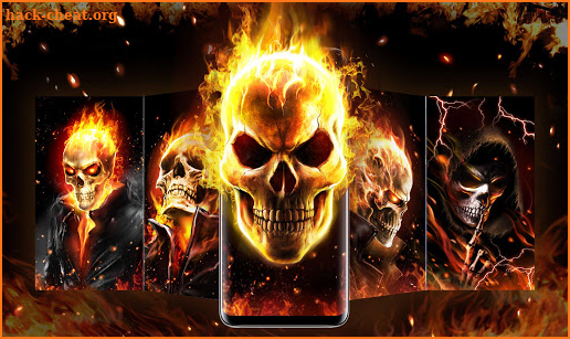 Flame Skull Wallpaper Themes screenshot