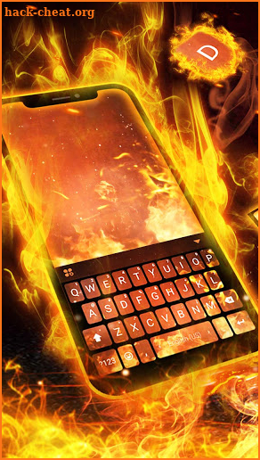 Flames 3D Live Keyboard Background screenshot