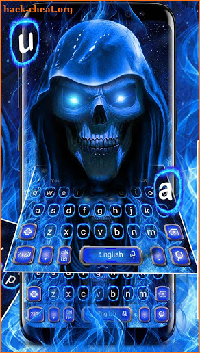 Flaming Grim Reaper Keyboard Theme screenshot