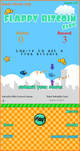 Flappy Bitcoin Free - First Bitcoin Game screenshot