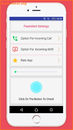 Flash Blink On Call And SMS screenshot