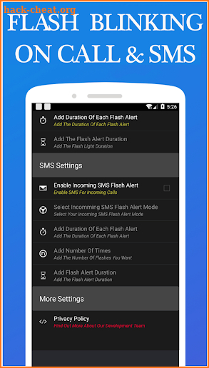 Flash Blinking Call SMS screenshot