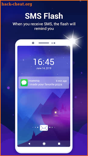 Flash call-flashlight on Call and SMS screenshot