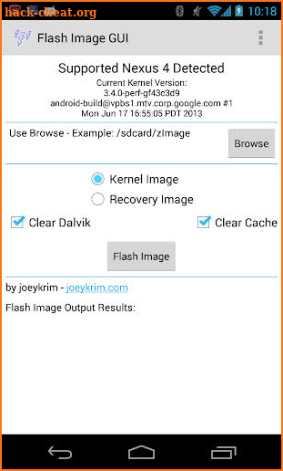 Flash Image GUI screenshot