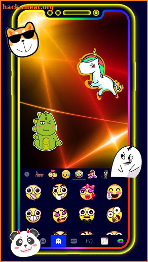Flash Neon Color Keyboard Theme screenshot