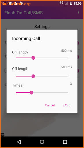 Flash On Call screenshot