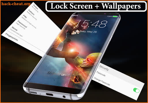Flash The Superhero Lock Screen screenshot
