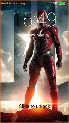 Flash The Superhero Lock Screen screenshot