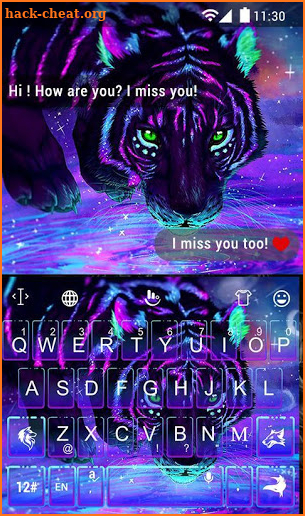 Flash Tiger Keyboard Theme screenshot