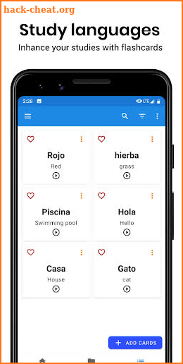 Flashcards - Study, Memorize & Improve Vocabulary screenshot