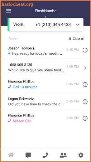 FlashNumber - second phone number screenshot
