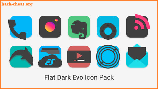 Flat Dark Evo - Icon Pack screenshot