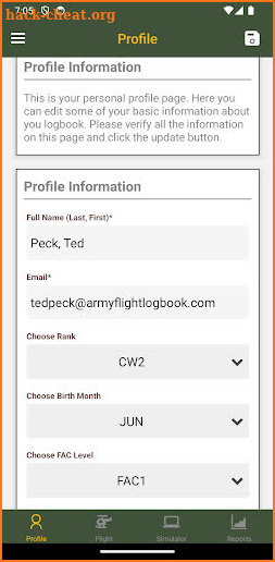 Flight Logbook Army screenshot