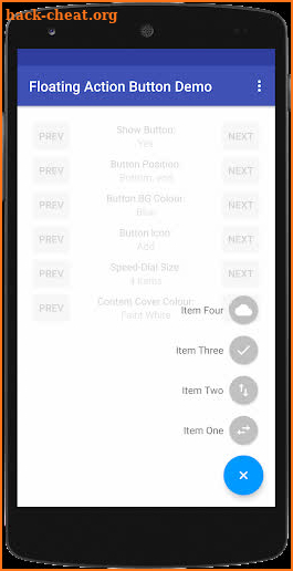 Floating Action Button Demo screenshot