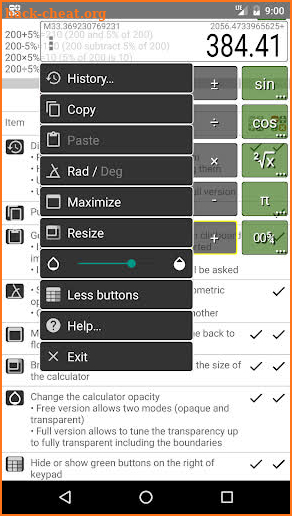 Floating Calculator screenshot