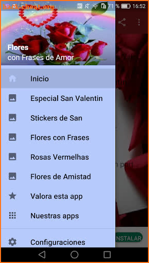 Flores con Frases de Amor screenshot