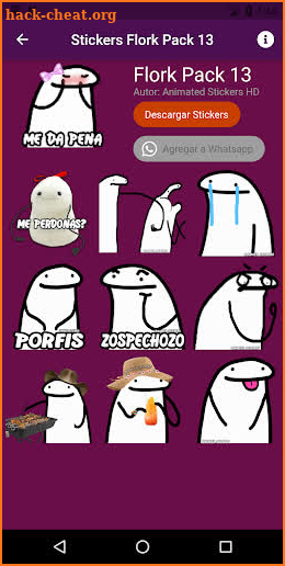 Flork Stickers - Animated Memes for WhatsApp. screenshot