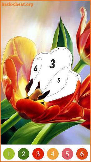 Flower Color by Number Game screenshot