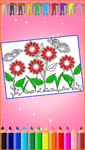 Flower Coloring, rose coloring pages screenshot