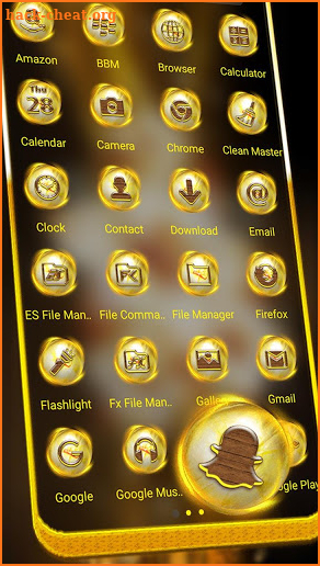 Flower Golden Launcher Theme screenshot