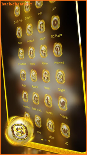 Flower Golden Launcher Theme screenshot