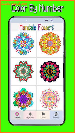 Flower Mandala Coloring By Number screenshot