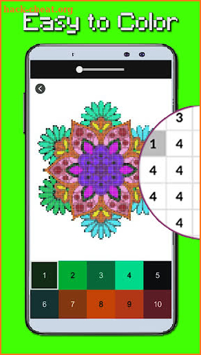 Flower Mandala Coloring By Number screenshot