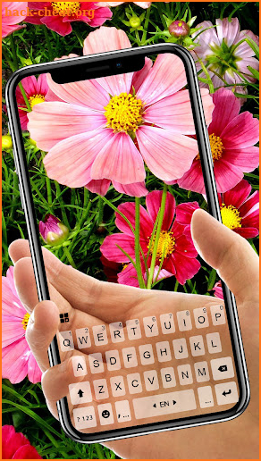 Flower Transparent Keyboard Background screenshot