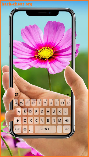 Flower Transparent Keyboard Background screenshot